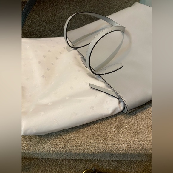 Grey Leather Kate Spade Tote Purse - Picture 5 of 5